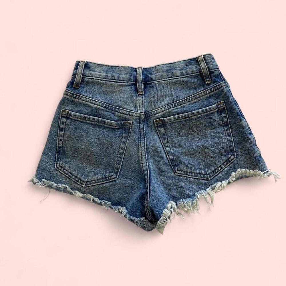 Pacsun- High rise distressed denim shorts